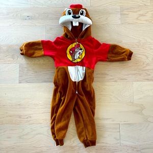 Buccees onesie with hood and tail: great pajamas or costume!